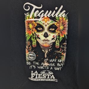 Day of the Dead DIo Los Muetros Tshirt M Tequila Black Unisex Mexican Restaurant